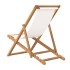 Silla de jardín de teca color crema 56x105x96