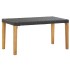 Banco de jardín ratán sintético y madera de acacia negro 120