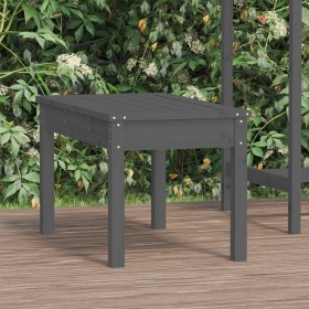 Banco de jardín madera maciza pino gris 80x44x45