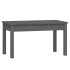 Banco de jardín madera maciza pino gris 80x44x45