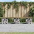 Banco jardín diseño gaviones madera pino impregnada