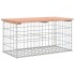 Banco jardín diseño gaviones madera abeto Douglas 83x44x42
