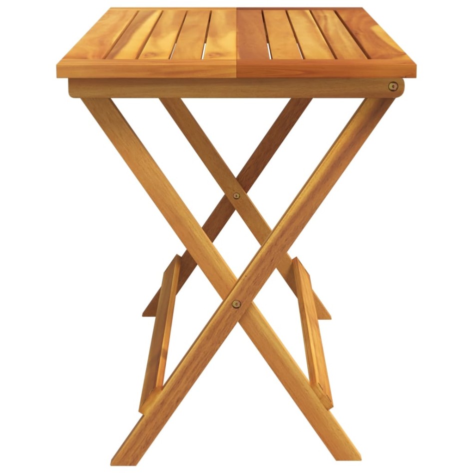 Mesa de jardín plegable madera maciza de acacia 90x52,5x65