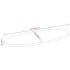 Tablero de mesa ovalado madera maciza de mango 140x50x2,5