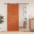 Puerta de granero madera maciza pino marrón miel 90x208