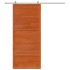Puerta de granero madera maciza pino marrón miel 90x208