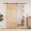 Puerta de granero madera maciza de pino 90x208 cm