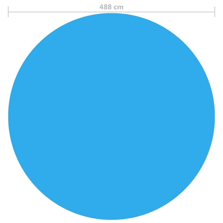 Cubierta redonda de PE de piscina, azul, 488