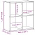Estantería de madera de ingeniería gris Sonoma 68,5x32x68,5