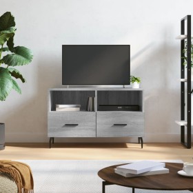 Mueble de TV madera de ingeniería gris Sonoma 80x36x50