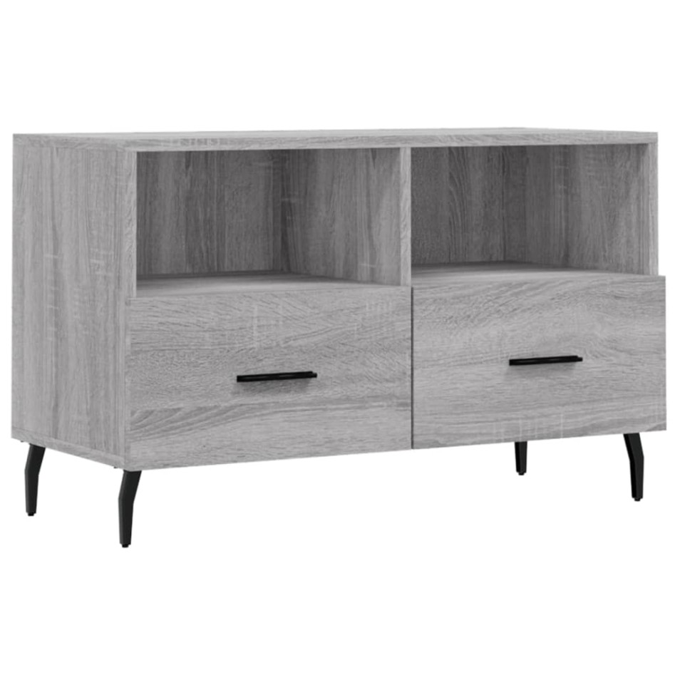 Mueble de TV madera de ingeniería gris Sonoma 80x36x50
