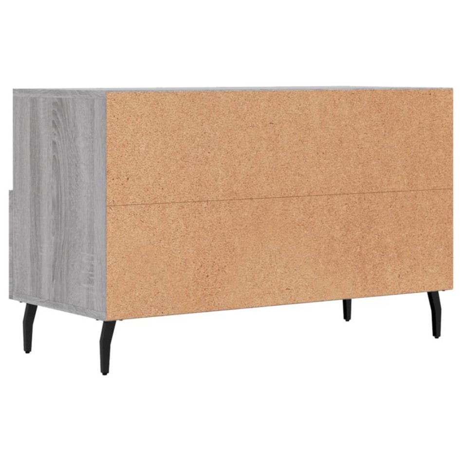 Mueble de TV madera de ingeniería gris Sonoma 80x36x50