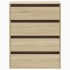 Cajonera de esquina madera ingeniería roble Sonoma 60x41x76