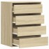 Cajonera de esquina madera ingeniería roble Sonoma 60x41x76