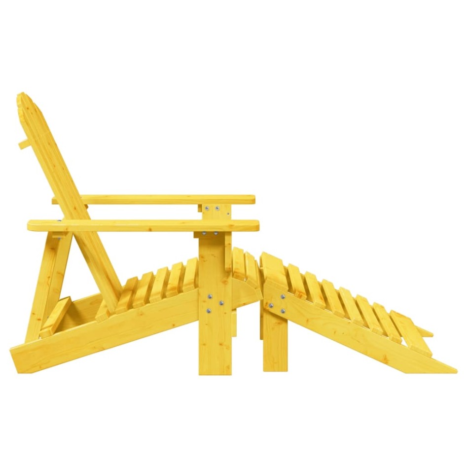 Silla Adirondack con otomana madera maciza de abeto