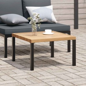 Mesa de centro de jardín aluminio negro 65x65x40