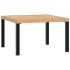 Mesa de centro de jardín aluminio negro 65x65x40
