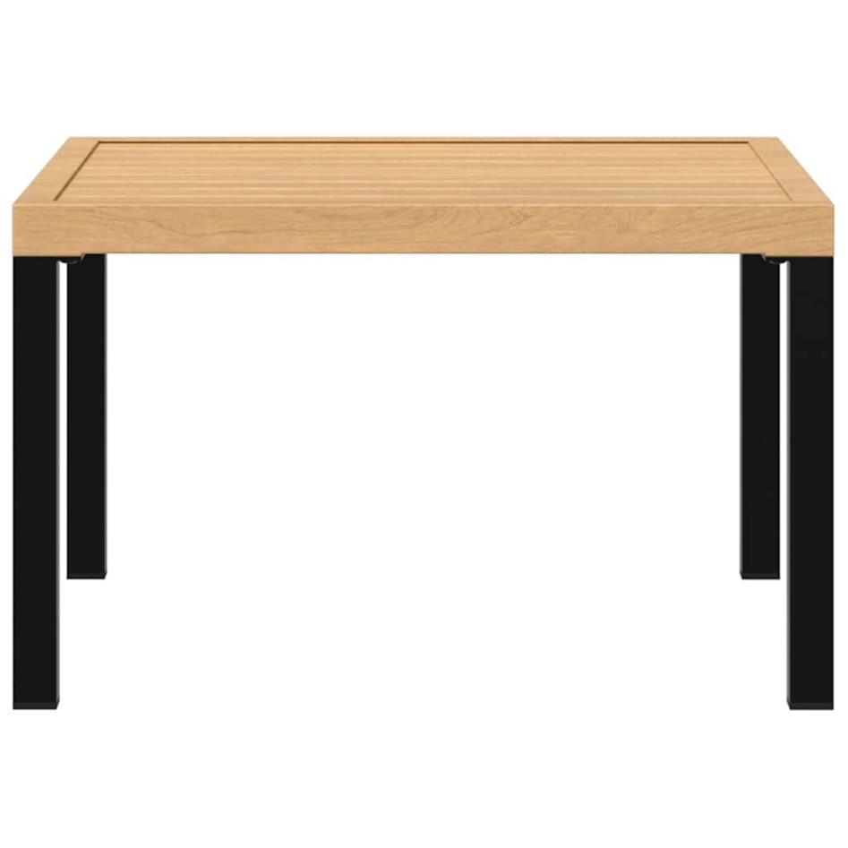 Mesa de centro de jardín aluminio negro 65x65x40