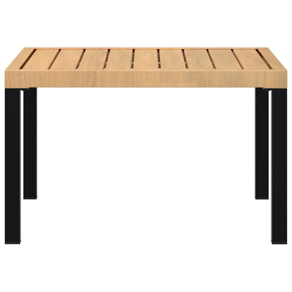 Mesa de centro de jardín aluminio negro 65x65x40