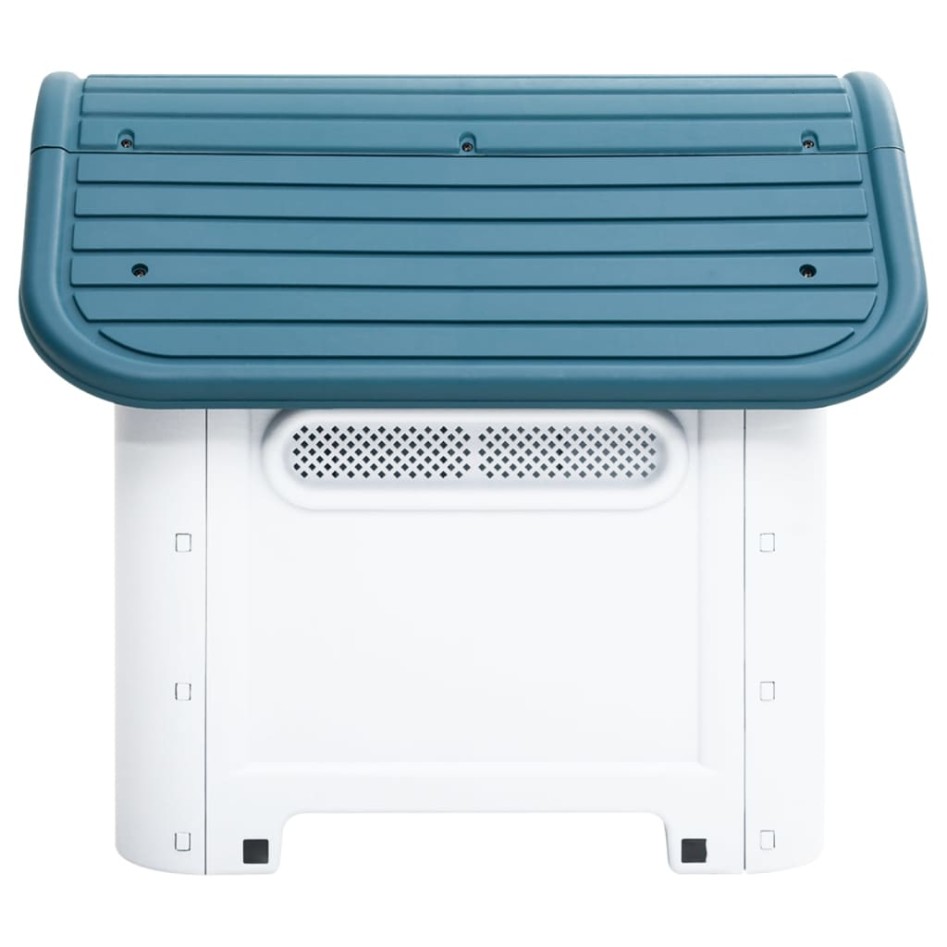 Caseta para perros polipropileno azul 59x75x66