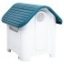 Caseta para perros polipropileno azul 59x75x66