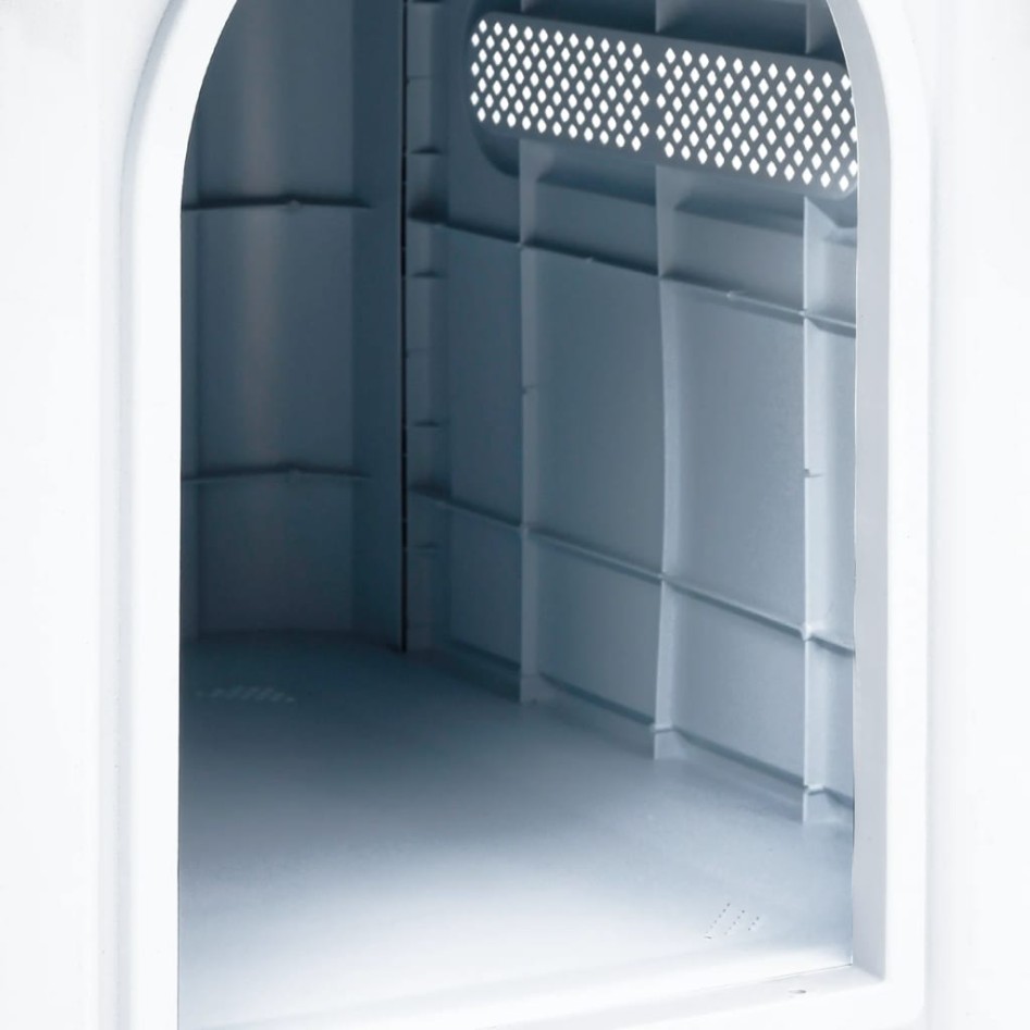 Caseta para perros polipropileno azul 59x75x66