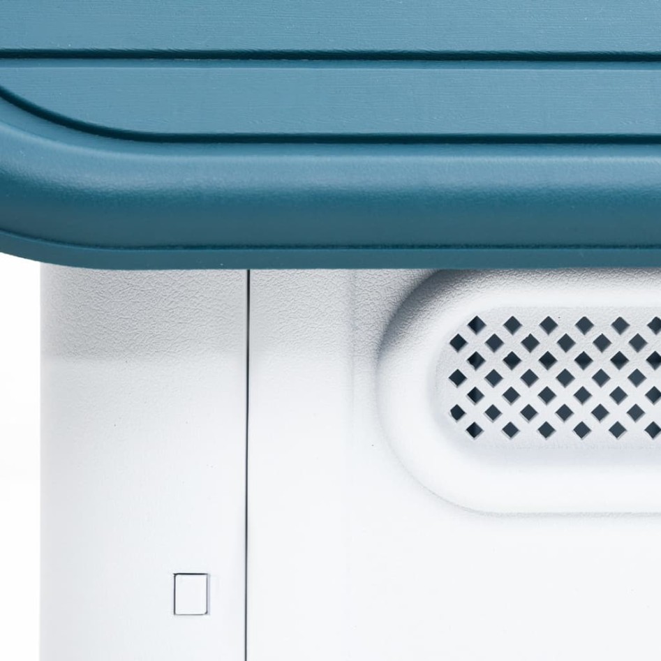 Caseta para perros polipropileno azul 59x75x66