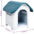 Caseta para perros polipropileno azul 59x75x66