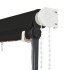 Toldo retráctil con LED gris antracita 350x150
