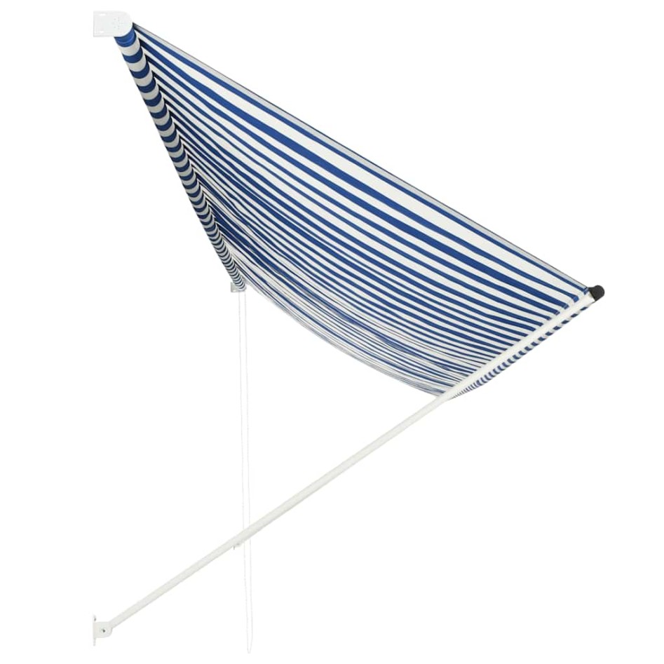 Toldo retráctil 400x150 cm azul y