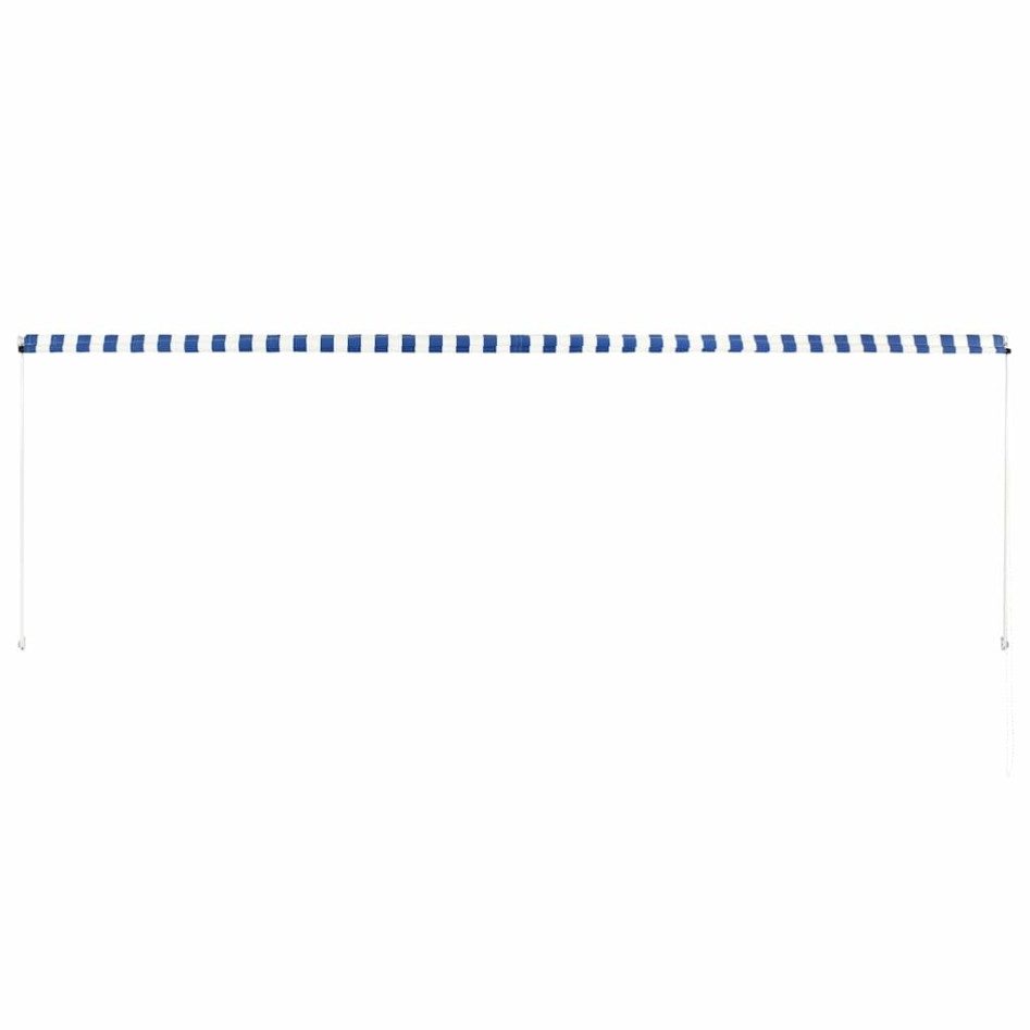 Toldo retráctil 400x150 cm azul y