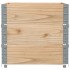 Collares de palets 3 unidades madera maciza de pino 80x60