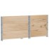 Collares de palets 3 unidades madera maciza de pino 80x60