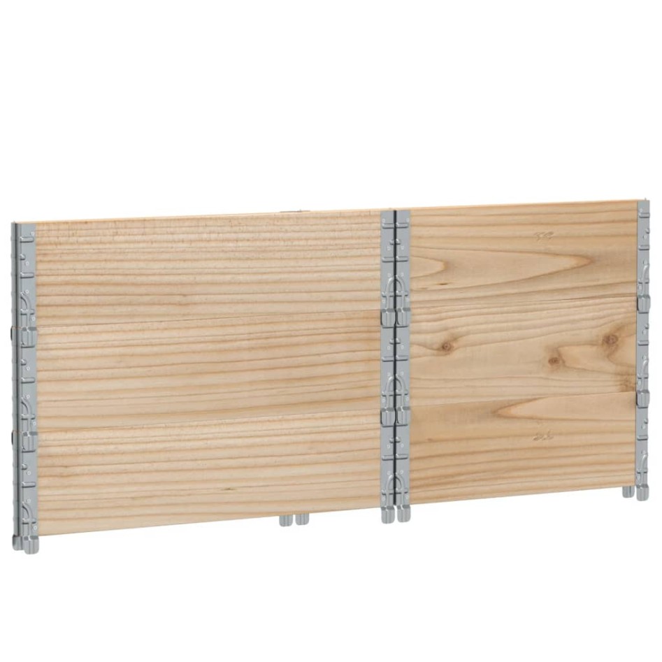 Collares de palets 3 unidades madera maciza de pino 80x60