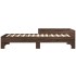 Estructura de cama sin colchón madera marrón roble 100x200