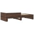 Estructura de cama sin colchón madera marrón roble 100x200