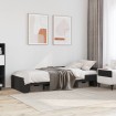 Estructura de cama madera de ingeniería negra 100x200 cm