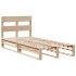 Estructura de cama sin colchón madera maciza de pino 90x190
