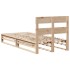Estructura de cama sin colchón madera maciza de pino 90x190