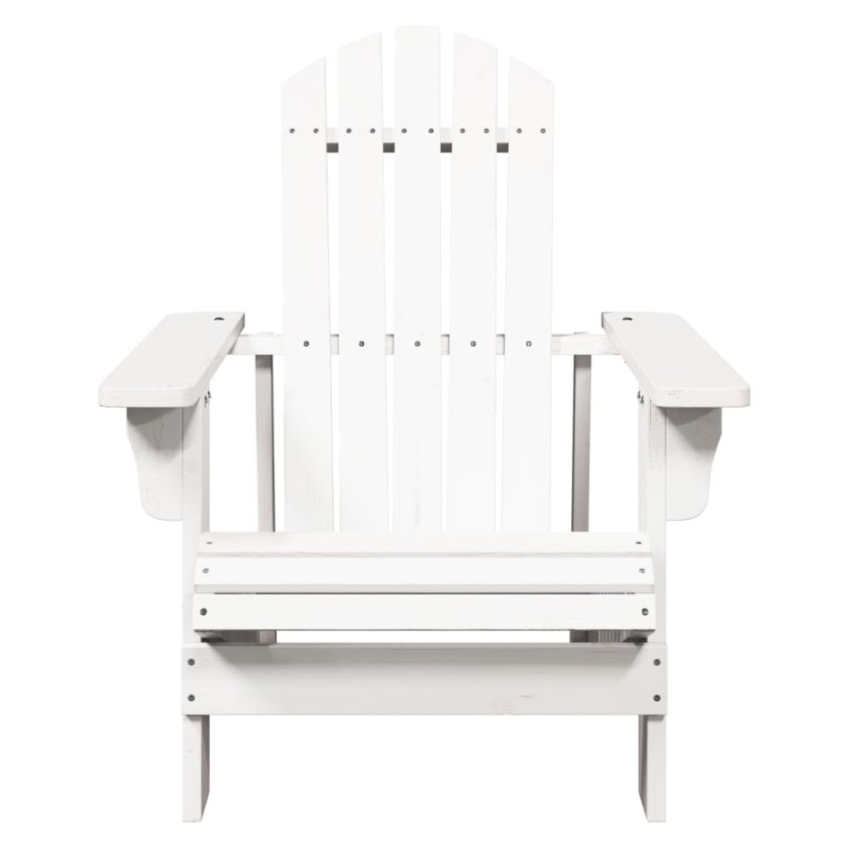 Silla Adirondack madera maciza de abeto blanco 69x85x90,5