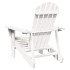 Silla Adirondack madera maciza de abeto blanco 69x85x90,5