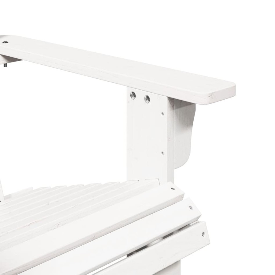 Silla Adirondack madera maciza de abeto blanco 69x85x90,5