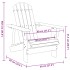 Silla Adirondack madera maciza de abeto blanco 69x85x90,5