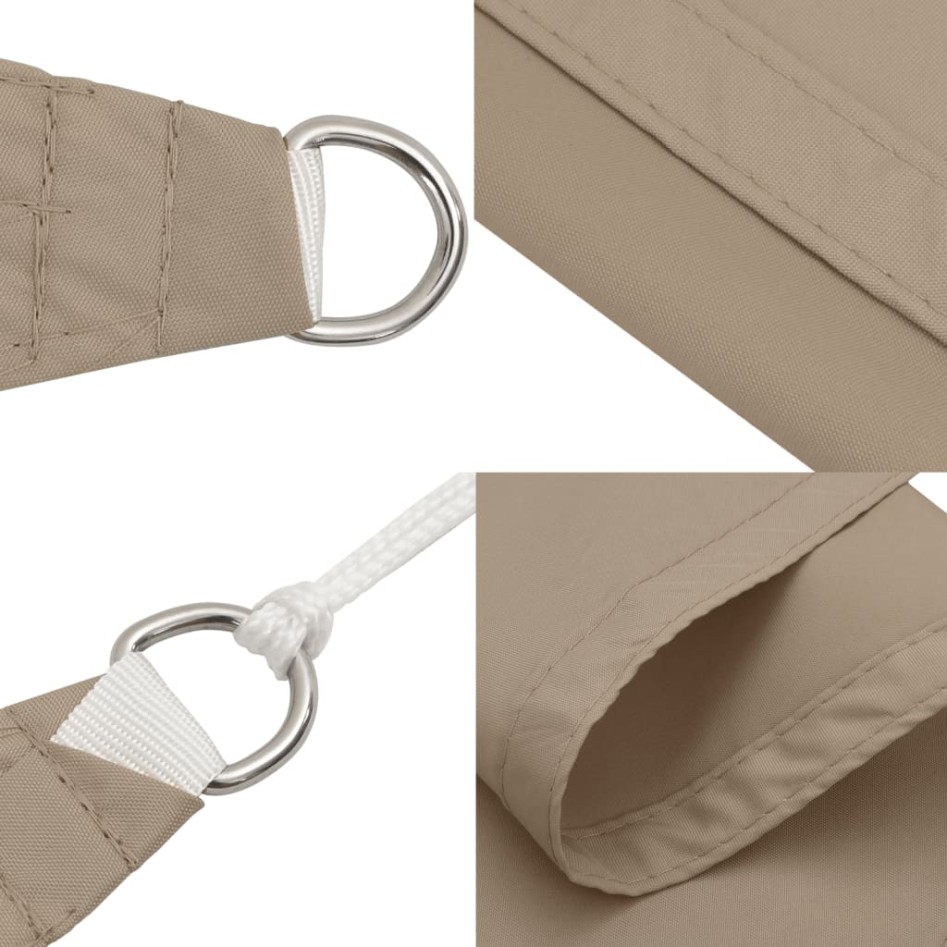 Toldo de vela cuadrado tela Oxford gris taupe 4,5x4,5