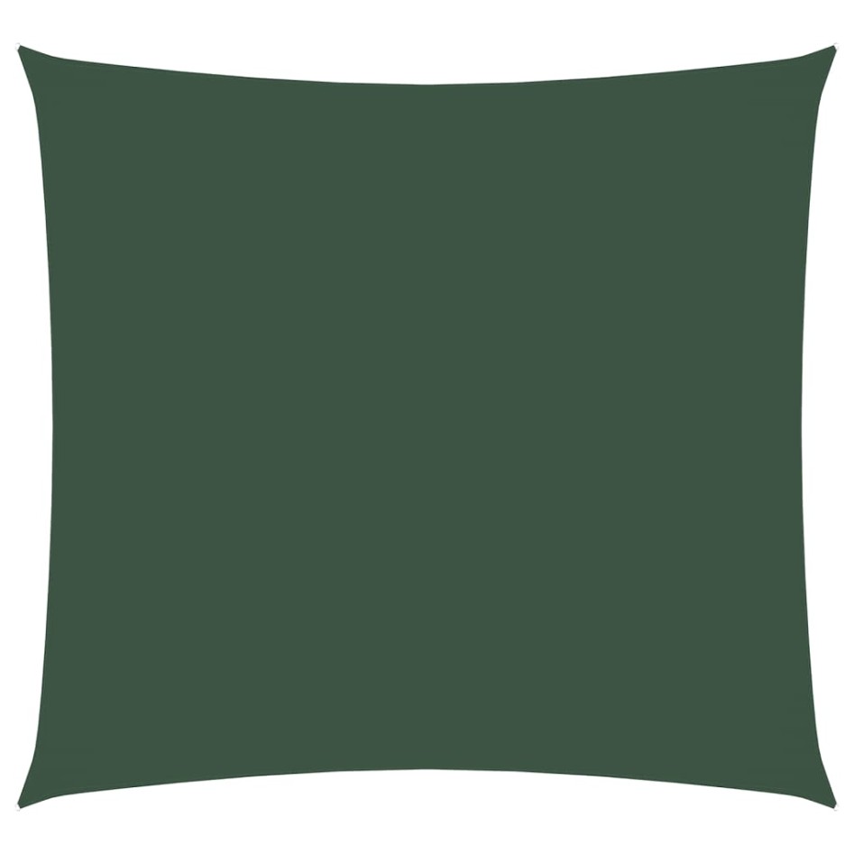 Toldo de vela cuadrado tela Oxford verde oscuro 4x4