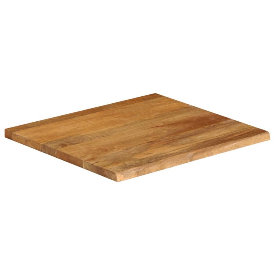 Tablero de mesa borde natural madera maciza mango 80x80x2,5