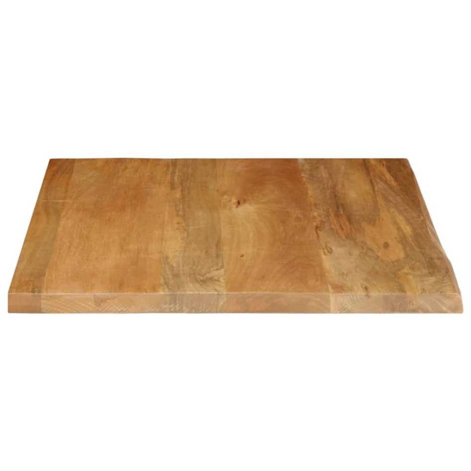 Tablero de mesa borde natural madera maciza mango 80x80x2,5