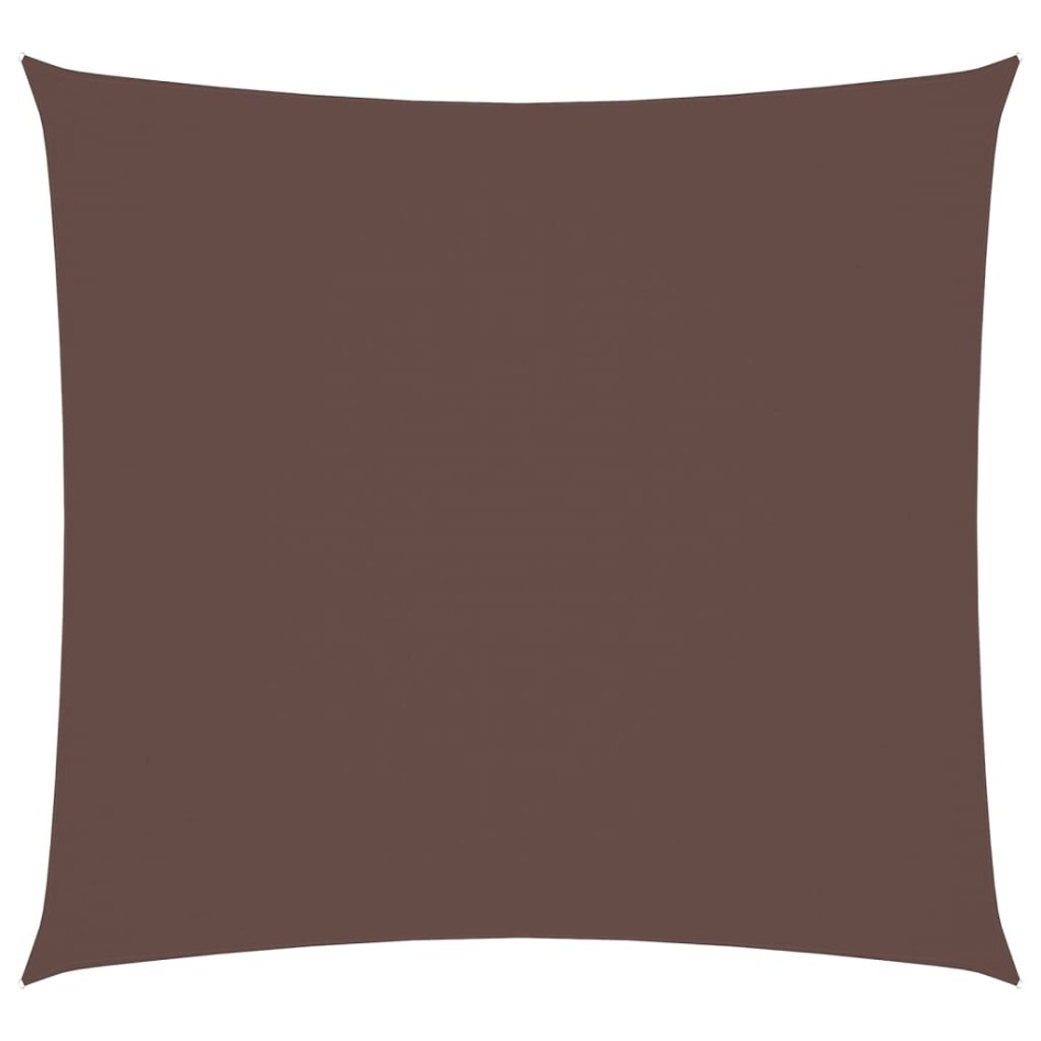 Toldo de vela cuadrado tela Oxford marrón 5x5