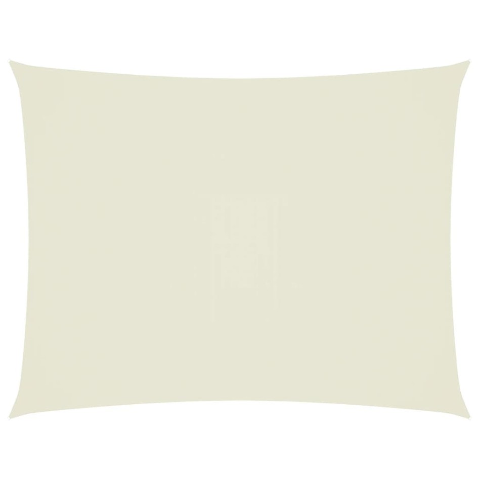 Toldo de vela rectangular tela Oxford color crema 4x5