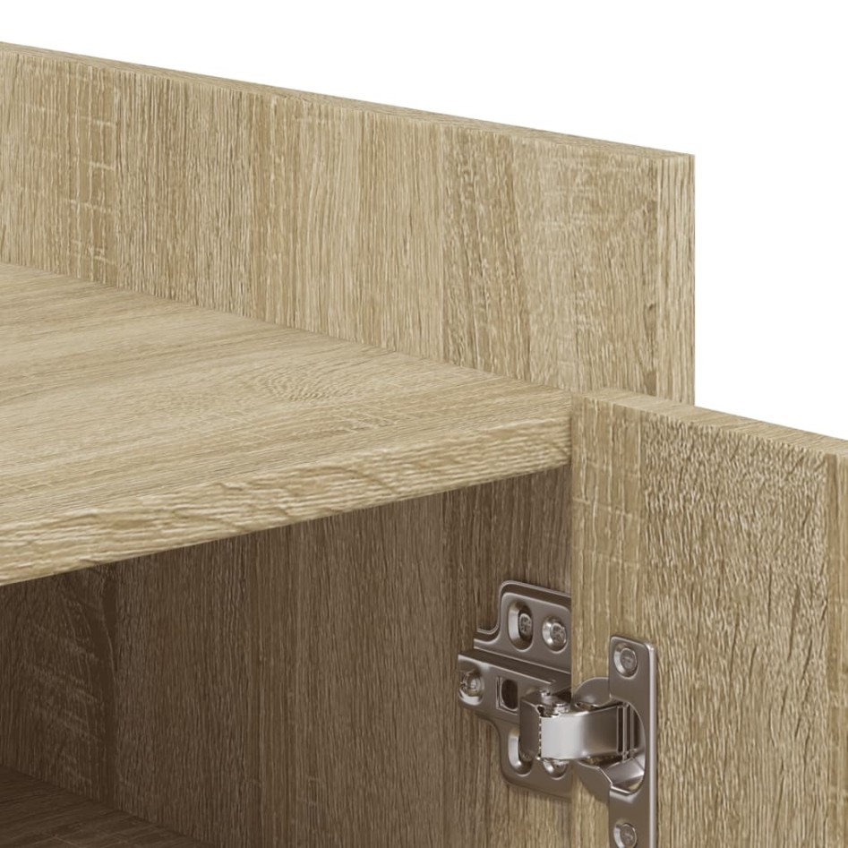 Mueble zapatero madera ingeniería roble Sonoma 52x37,5x100